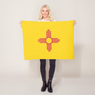 Staatsflagge New Mexico, USA Fleecedecke