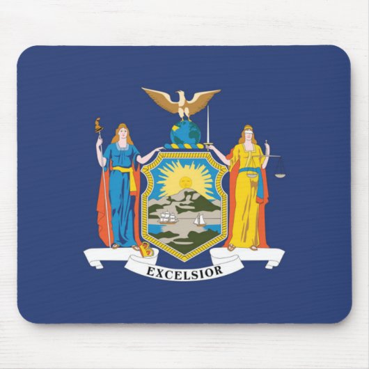 Staatsflagge New York, USA Mousepad (Vorne)
