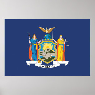 Staatsflagge New York, USA Poster