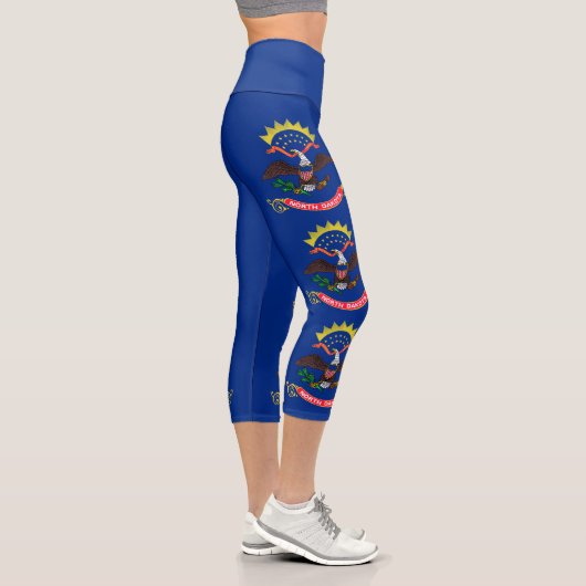 Staatsflagge Nord-Dakota Capri Leggings (Rechts)