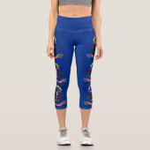 Staatsflagge Nord-Dakota Capri Leggings (Vorderseite)