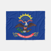 Staatsflagge Nord-Dakota Fleecedecke (Vorderseite (Horizontal))