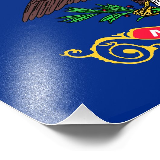 Staatsflagge Nord-Dakota Fotodruck (Ecke)