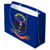 Staatsflagge Nord-Dakota Große Geschenktüte (Rückseite Schrägansicht)