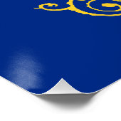 Staatsflagge Nord-Dakota Poster (Ecke)