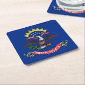 Staatsflagge Nord-Dakota Rechteckiger Pappuntersetzer (angewinkelt)