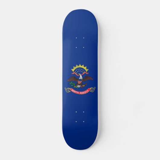 Staatsflagge Nord-Dakota Skateboard (Vorderseite)