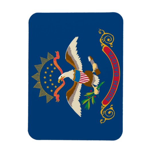 Staatsflagge Nord-Dakota, USA Magnet (Vertikal)