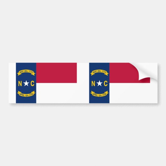 Staatsflagge North Carolina Autoaufkleber (Vorne)