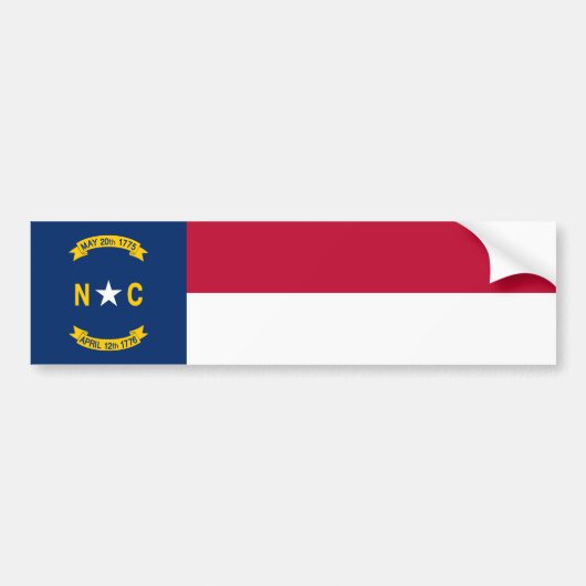 Staatsflagge North Carolina Autoaufkleber (Vorne)