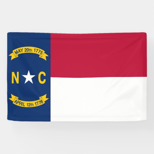 Staatsflagge North Carolina Banner (Horizontal)