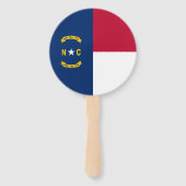 Staatsflagge North Carolina Fächer (Rückseite)