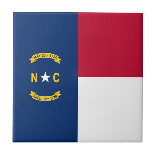 Staatsflagge North Carolina Fliese (Vorderseite)