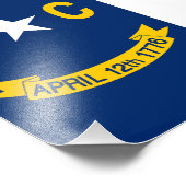 Staatsflagge North Carolina Fotodruck (Ecke)