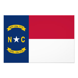 Staatsflagge North Carolina Fotodruck