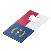 Staatsflagge North Carolina Geldbeutel Flaschenöffner (Vorderseite Schrägansicht)