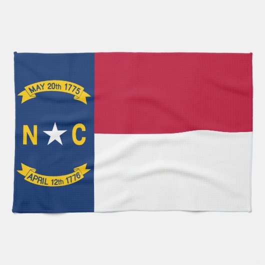 Staatsflagge North Carolina Geschirrtuch (Horizontal)