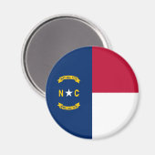 Staatsflagge North Carolina Magnet (Vorderseite/Rückseite)