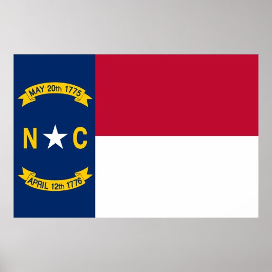 Staatsflagge North Carolina Poster (Vorne)