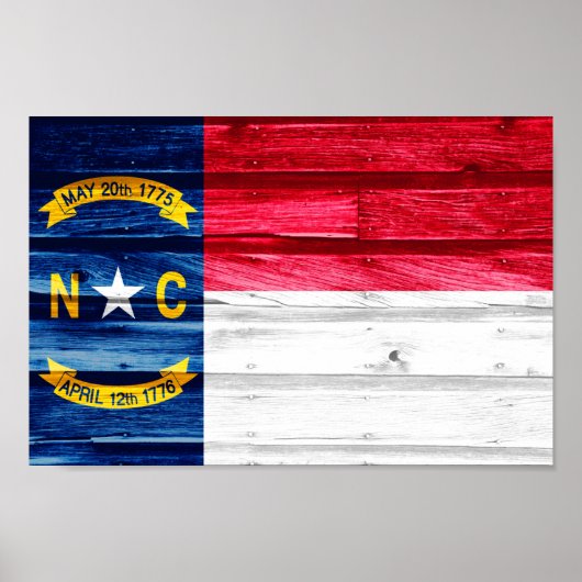 Staatsflagge North Carolina Poster (Vorne)