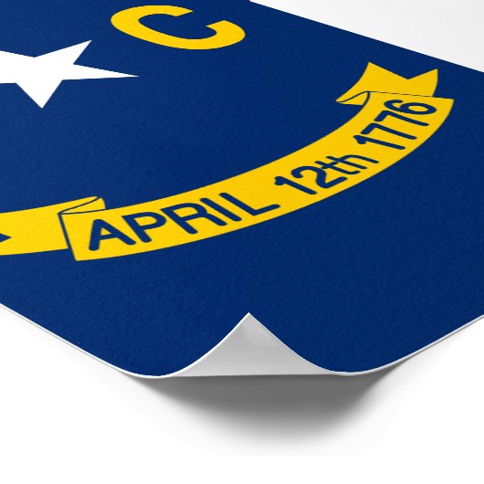 Staatsflagge North Carolina Poster (Ecke)
