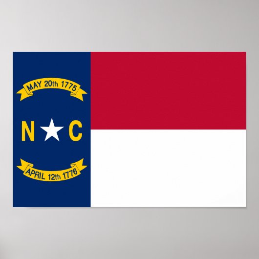 Staatsflagge North Carolina Poster (Vorne)