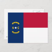 Staatsflagge North Carolina Postkarte (Vorne/Hinten)