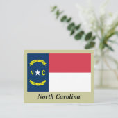 Staatsflagge North Carolina Postkarte (Stehend Vorderseite)