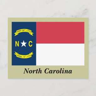 Staatsflagge North Carolina Postkarte