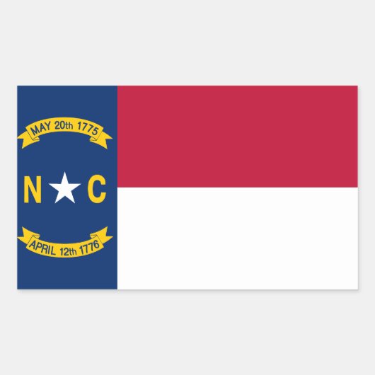 Staatsflagge North Carolina Rechteckiger Aufkleber (Vorderseite)