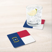 Staatsflagge North Carolina Rechteckiger Pappuntersetzer (Vor Ort)