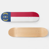 Staatsflagge North Carolina Skateboard (Horizontal)
