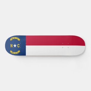 Staatsflagge North Carolina Skateboard