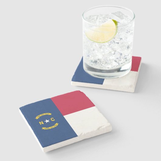 Staatsflagge North Carolina Steinuntersetzer (Seitenansicht)