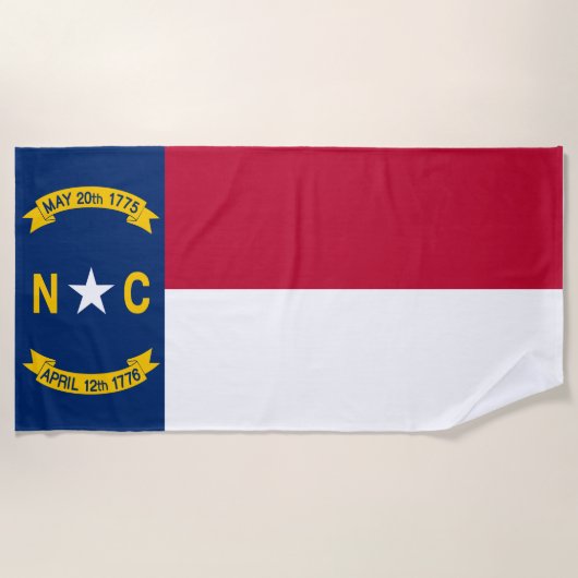 Staatsflagge North Carolina Strandtuch (Vorderseite)