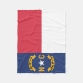 Staatsflagge North Carolina, USA Fleecedecke (Vorderseite)