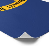 Staatsflagge North Carolina, USA Poster (Ecke)