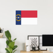 Staatsflagge North Carolina, USA Poster (Heimbüro)