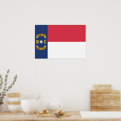 Staatsflagge North Carolina, USA Poster (Küche)