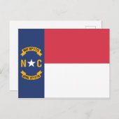 Staatsflagge North Carolina, USA Postkarte (Vorne/Hinten)