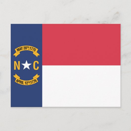 Staatsflagge North Carolina, USA Postkarte (Vorderseite)