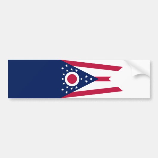 Staatsflagge Ohio Autoaufkleber (Vorne)