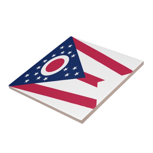 Staatsflagge Ohio Fliese (Seite)