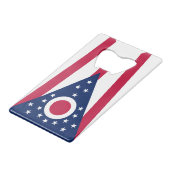 Staatsflagge Ohio Geldbeutel Flaschenöffner (Rückseite Schrägansicht)