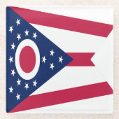 Staatsflagge Ohio Glasuntersetzer (Vorderseite)