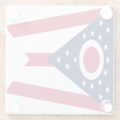 Staatsflagge Ohio Glasuntersetzer (Rückseite)