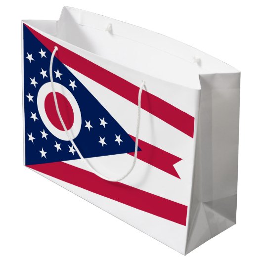 Staatsflagge Ohio Große Geschenktüte (Rückseite Schrägansicht)