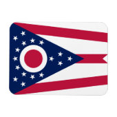 Staatsflagge Ohio Magnet (Horizontal)