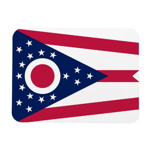 Staatsflagge Ohio Magnet (Horizontal)