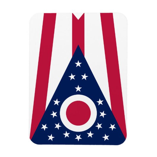 Staatsflagge Ohio Magnet (Vertikal)